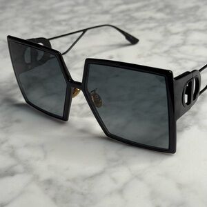 Dior 30 Montaigne SU 58MM Black Oversized Square Women's Sunglasses